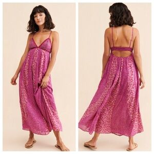 Free People Forever Time Pink Maxi Dress
